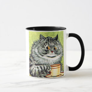 Chat de tasse de thé par Louis Wain