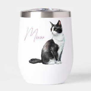 Chat de veau noir et blanc