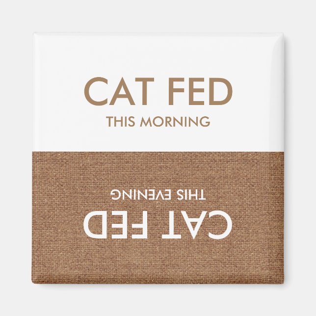 Chat Dernier Fed... Magnet de rappel du soir et du (Devant)