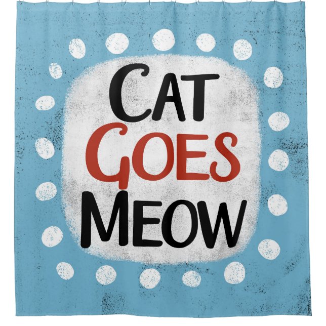 Chat devient Meow Douche rideau (Devant)