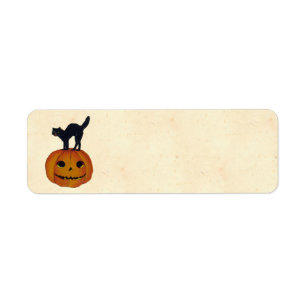 Chat d'Halloween vintage