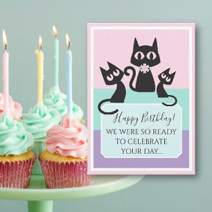Chat! Drôle ! Carte d'anniversaire magnifique