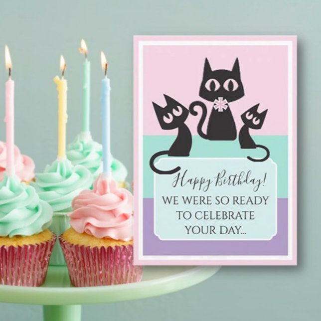 Chat! Drôle ! Carte d'anniversaire magnifique (Créateur téléchargé)