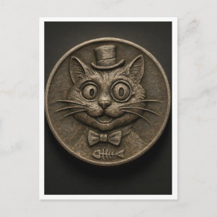 Chat drôle. Carte postale
