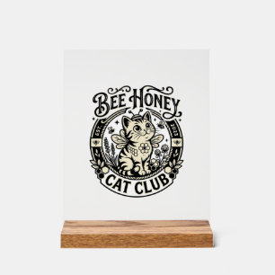 Chat drôle de chat au miel de abeille Graphique - 