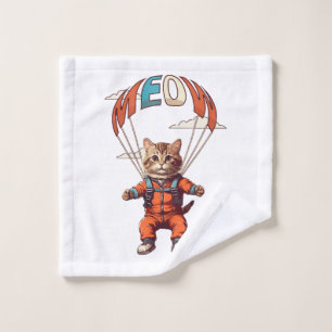 Chat drôle de parachutisme