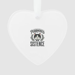 Chat Drôle Purrminé Sistence Graphique Vintage_1