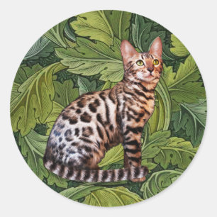 Chat du Bengale dans les Stickers de la Jungle