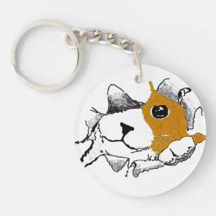 chat du porte - clé de sac