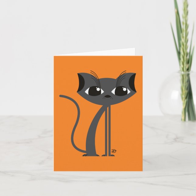 Chat éffrayant - Carte de voeux (Devant)