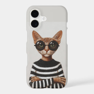 Chat Élégant Avec Des Lunettes Rondes
