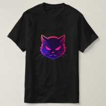 Chat en colère : Neon T-shirt Art