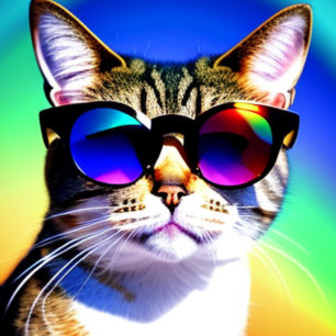 Chat en Lunettes de soleil Tête Face T-shirt