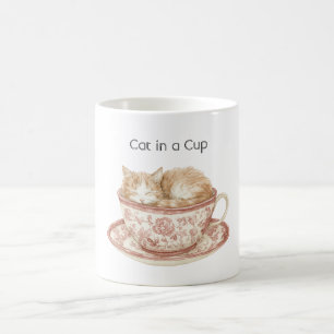 Chat Endormi Dans Une Tasse