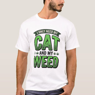Chat et herbe vintage gravure T-Shirt Design_1