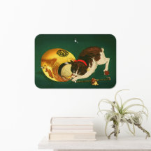 Chat et lanterne Kobayashi Kiyochika 1886 Wall Art