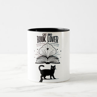 Chat et livre Lover Mug