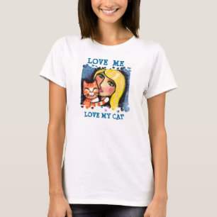 Chat et Madame blonde T-Shirt