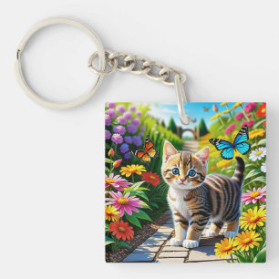 Chat et papillons