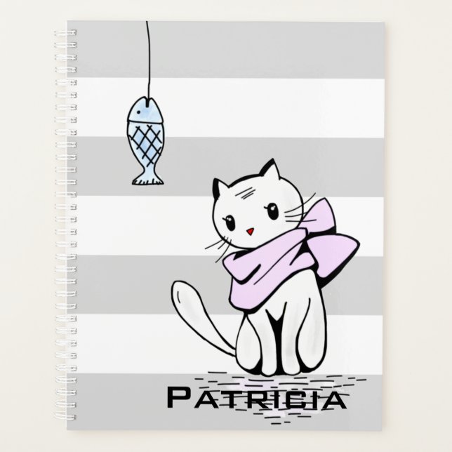 Chat et poisson blanc testé (Devant)