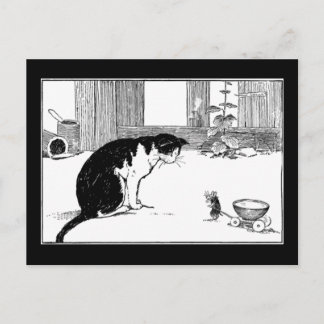 Chat et souris - Carte postale