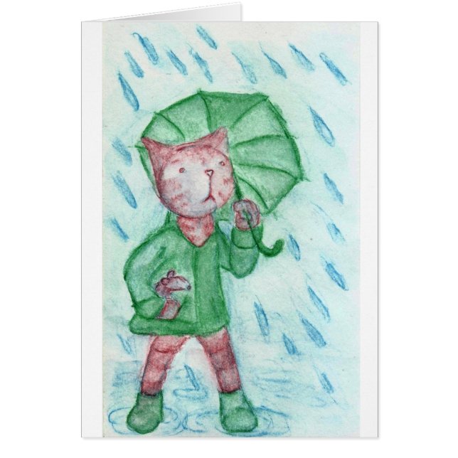 Chat et souris sous la pluie (Devant)