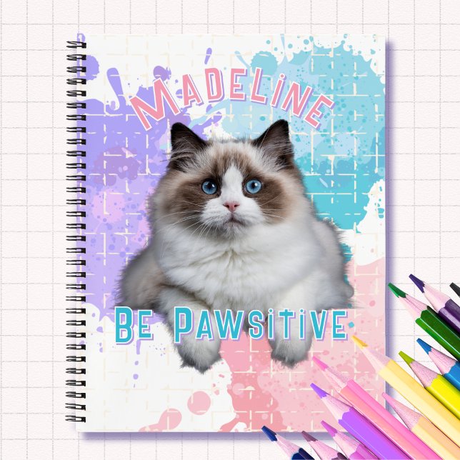 Chat être favorable retour à l'école Carnet Spiral (Créateur téléchargé)