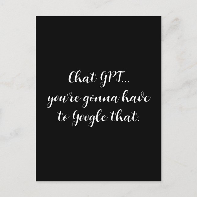 Chat GPT Post Card (Front)