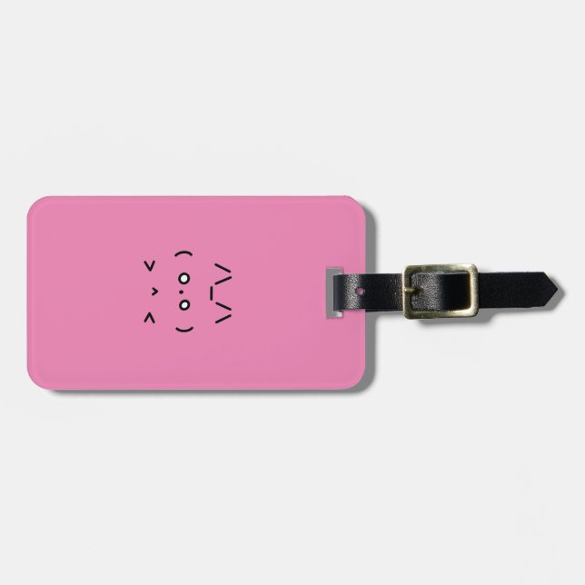 Chat GPT The Travelling Tech Luggage Tag Pink (Front Horizontal)