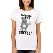 Chat Grumpy Funny Coffee T-Shirt Lover