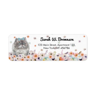 chat himalayen yeux bleus noeud papillon assis fle