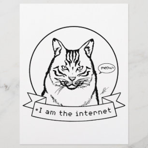 Chat Internet - Page de coloriage.