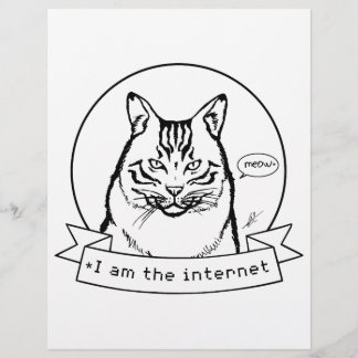 Chat Internet - Page de coloriage.