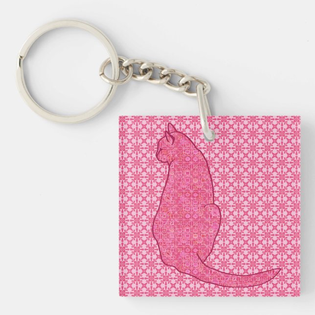 Chat Japonais - Batik Rose Fuchsia (Devant)