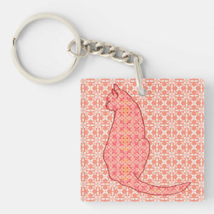 Chat japonais - Coral Orange Batik