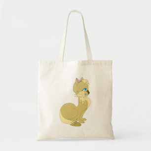 Chat jaune avec Sac fourre-tout aux yeux bleus