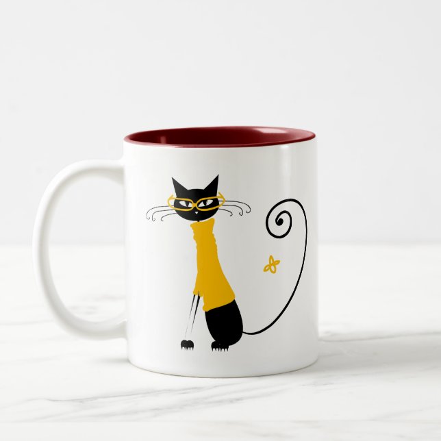 Chat jaune - Mug (Gauche)