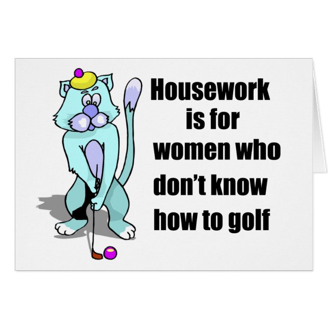 Chat jouant au golf (Devant horizontal)