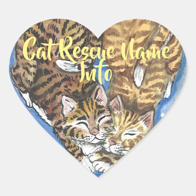 Chat Kitten Coeur Sticker Secourir Humane Personna (Devant)