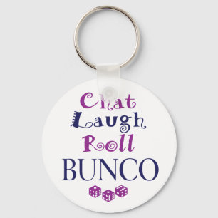 chat,laugh,roll - bunco keychain