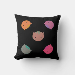 Chat lumineux et mignon face aux enfants Coussin