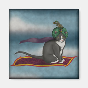 Chat magique de tapis, aimant