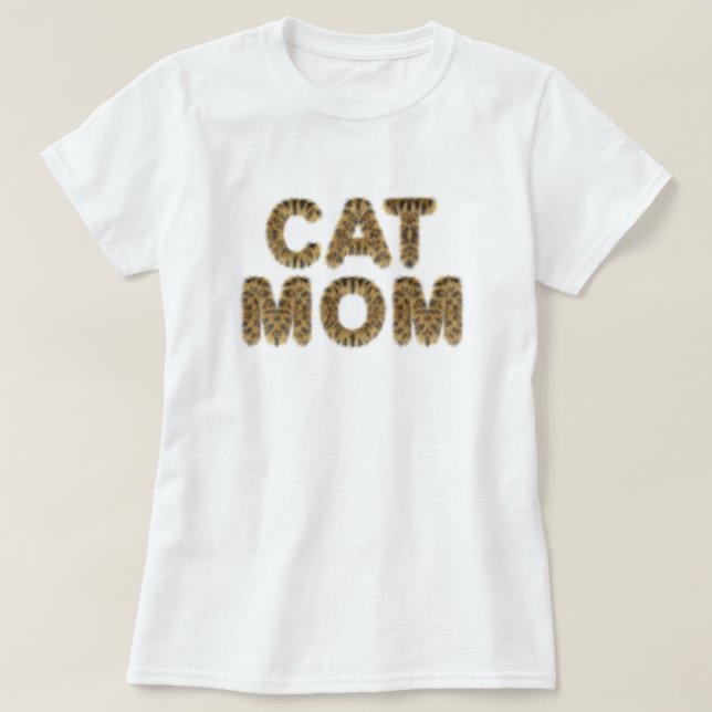 Chat maman t-shirt chat furr text (Design devant)