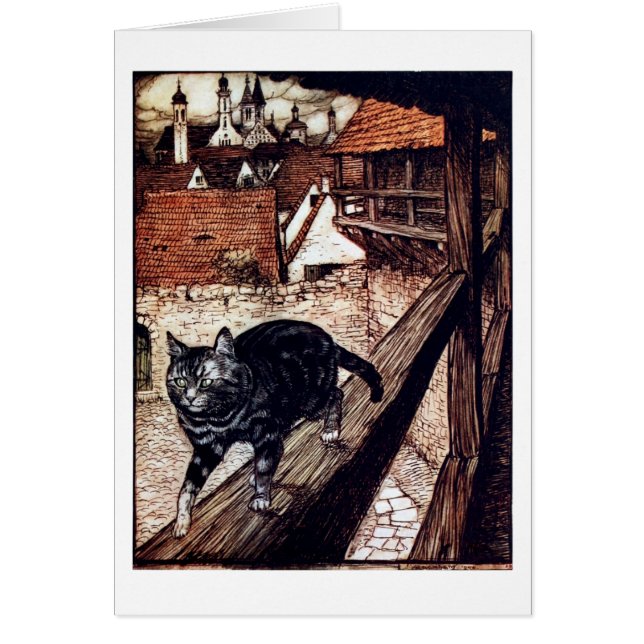 Chat marchant sur une balustrade (Devant)