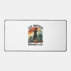Chat Mère Halloween Amant Chapeau de Sorcière Noir
