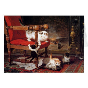 CHAT MÈRE JOUER AVEC KITTENS Fête des mères
