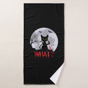 Chat Meurtrier Avec Couteau, Chat Quel Halloween T