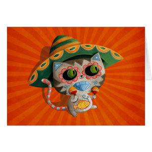 Chat mexicain avec le sombrero