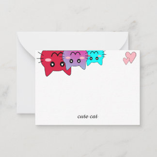 Chat mignon de personnes gentilles Merci Carte de 