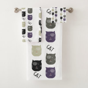 Chat Mignon Noir Violet Gris Noir